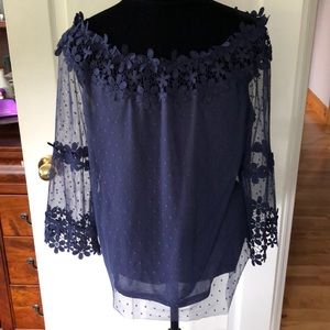 Forgotten Grace Navy blouse
